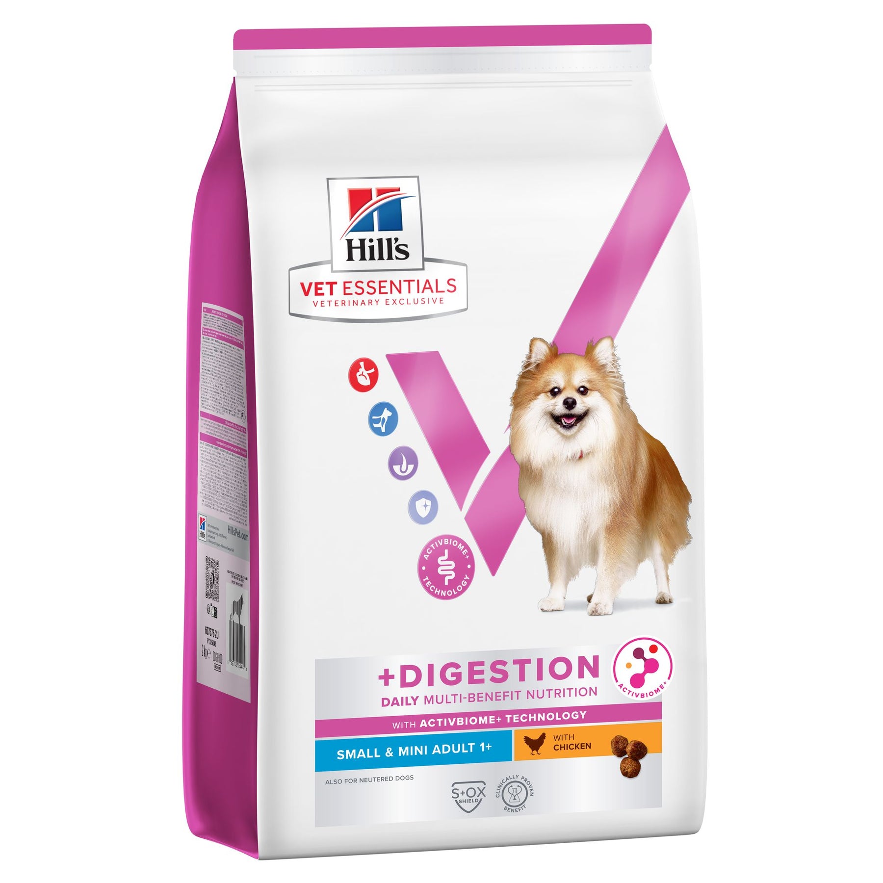MULTI-BENEFIT + Digestion Adult 1+ Small & Mini Hundefutter mit Huhn Packshot