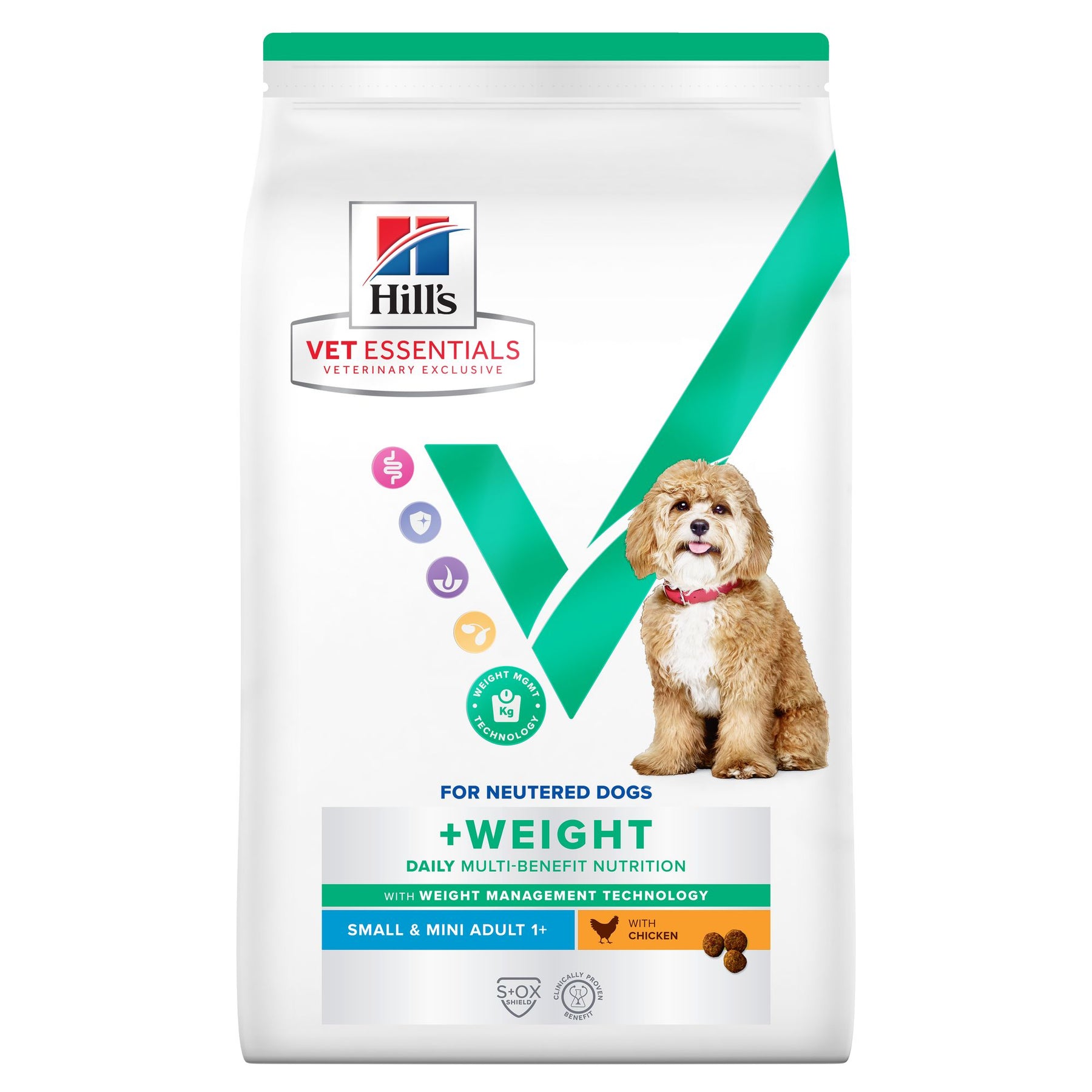 MULTI-BENEFIT + Weight Adult 1+ Small & Mini Hundefutter mit Huhn Packshot