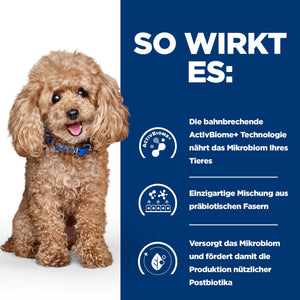 Gastrointestinal Biome Mini Hundefutter mit Huhn How It Works