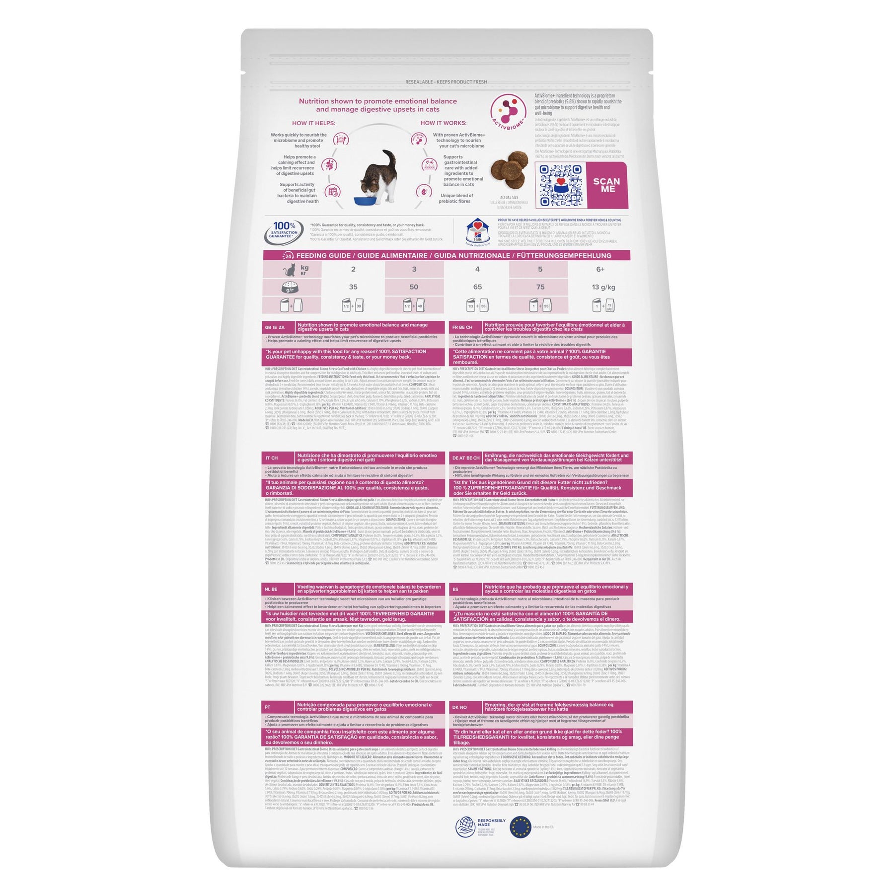 Gastrointestinal Biome Stress Katzenfutter mit Huhn Packshot